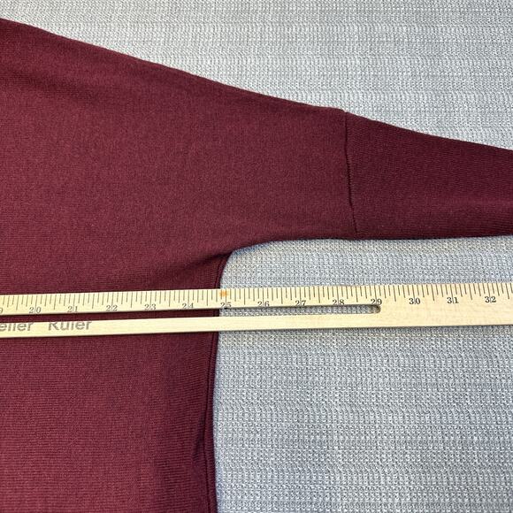 Smartwool Poncho Sweater Womens XS Black Cherry Burgundy Oversize New - Picture 8 of 10
